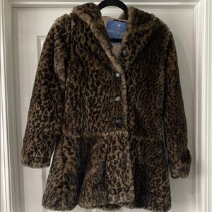 Free People Brown Faux Fur Cape